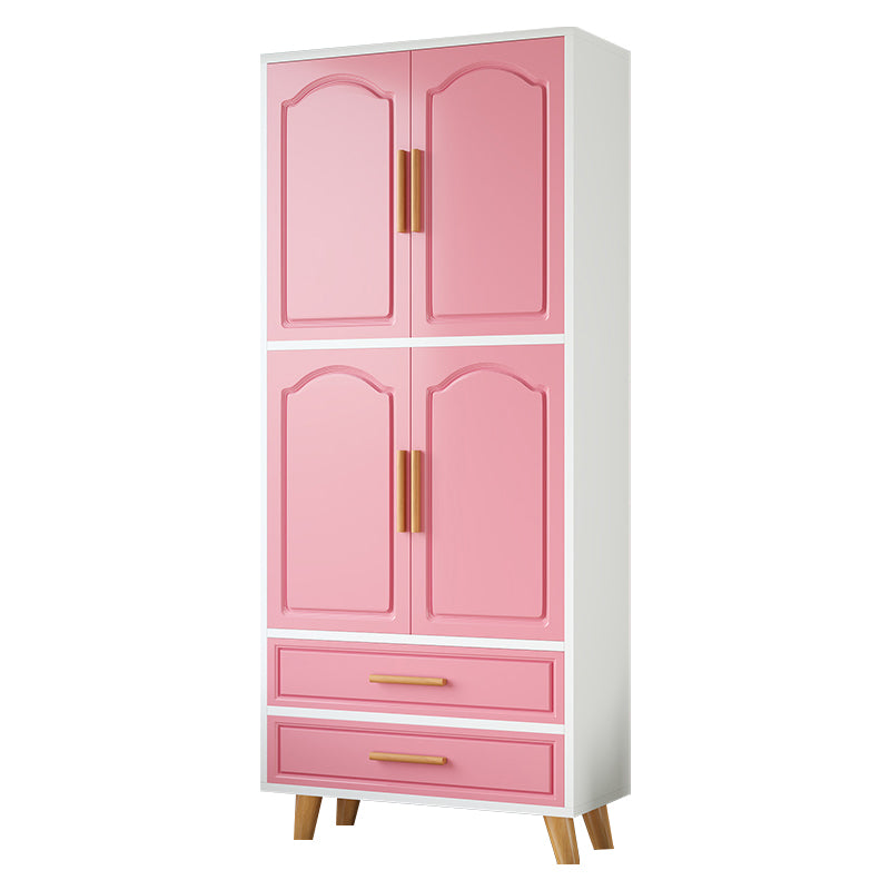 Modern Style Wardrobe Closet Manufactured Wood Kid's Wardrobe with Garment Rod