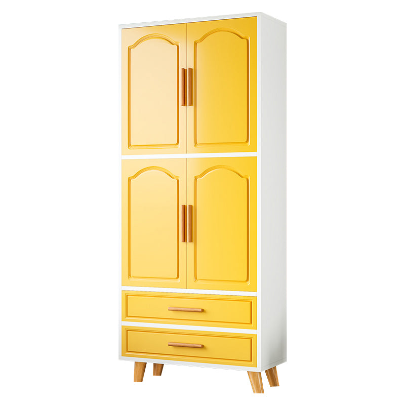 Modern Style Wardrobe Closet Manufactured Wood Kid's Wardrobe with Garment Rod