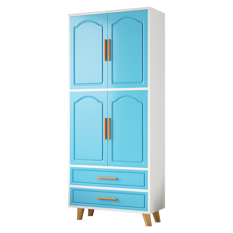 Modern Style Wardrobe Closet Manufactured Wood Kid's Wardrobe with Garment Rod