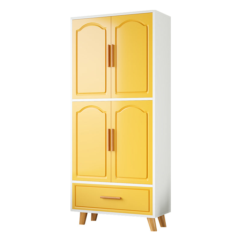 Modern Style Wardrobe Closet Manufactured Wood Kid's Wardrobe with Garment Rod