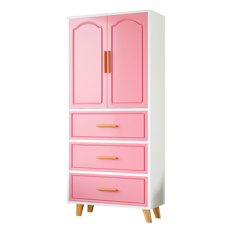 Modern Style Wardrobe Closet Manufactured Wood Kid's Wardrobe with Garment Rod