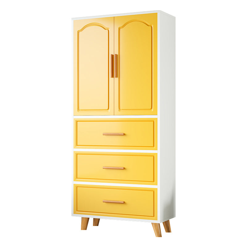 Modern Style Wardrobe Closet Manufactured Wood Kid's Wardrobe with Garment Rod