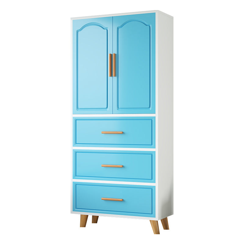 Modern Style Wardrobe Closet Manufactured Wood Kid's Wardrobe with Garment Rod