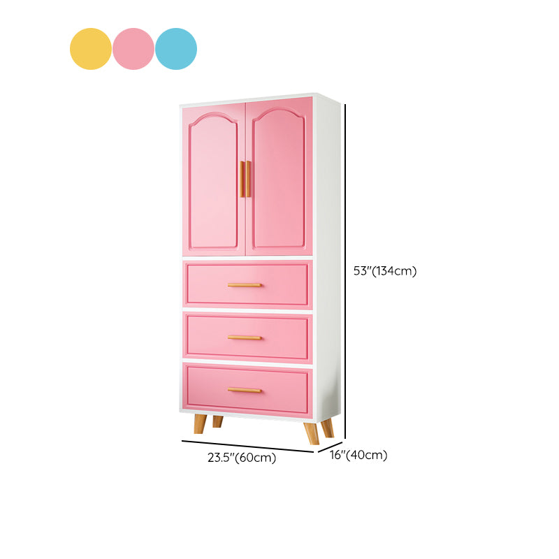 Modern Style Wardrobe Closet Manufactured Wood Kid's Wardrobe with Garment Rod