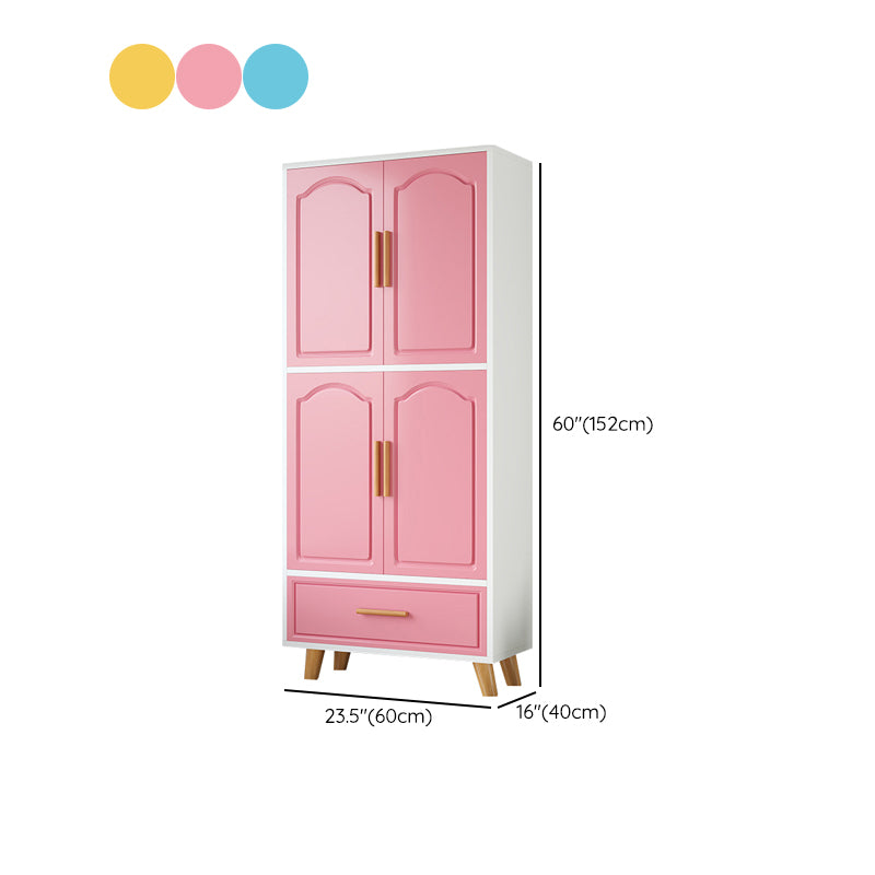 Modern Style Wardrobe Closet Manufactured Wood Kid's Wardrobe with Garment Rod