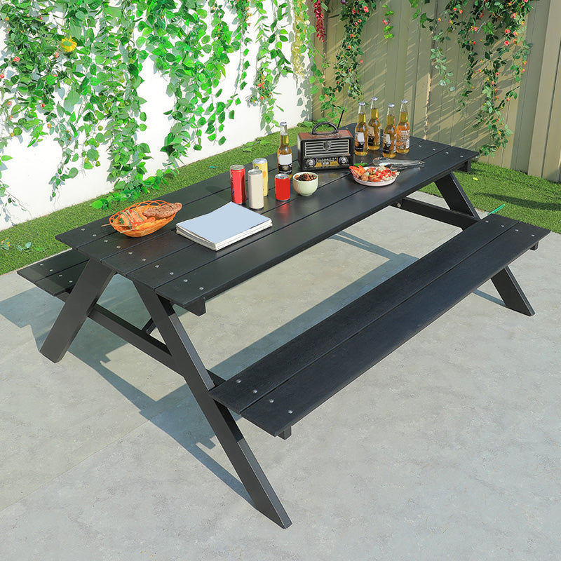 Waterproof Courtyard Table Modern Rectangle Aluminum Outdoor Table