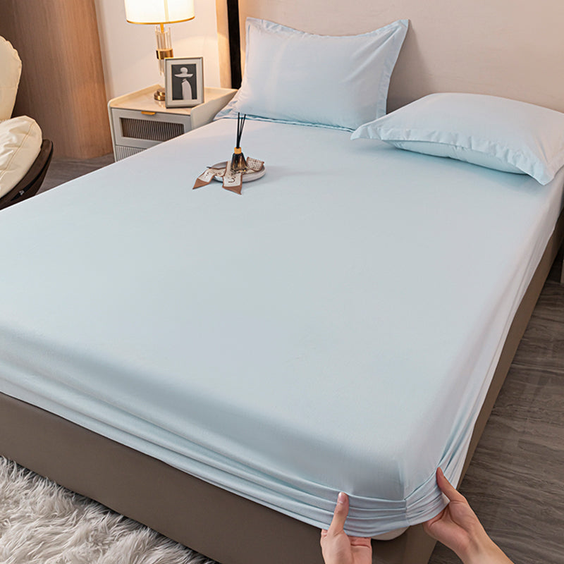 Modern Bed Sheet Solid Color Fitted Non-pilling Bed Sheet Set