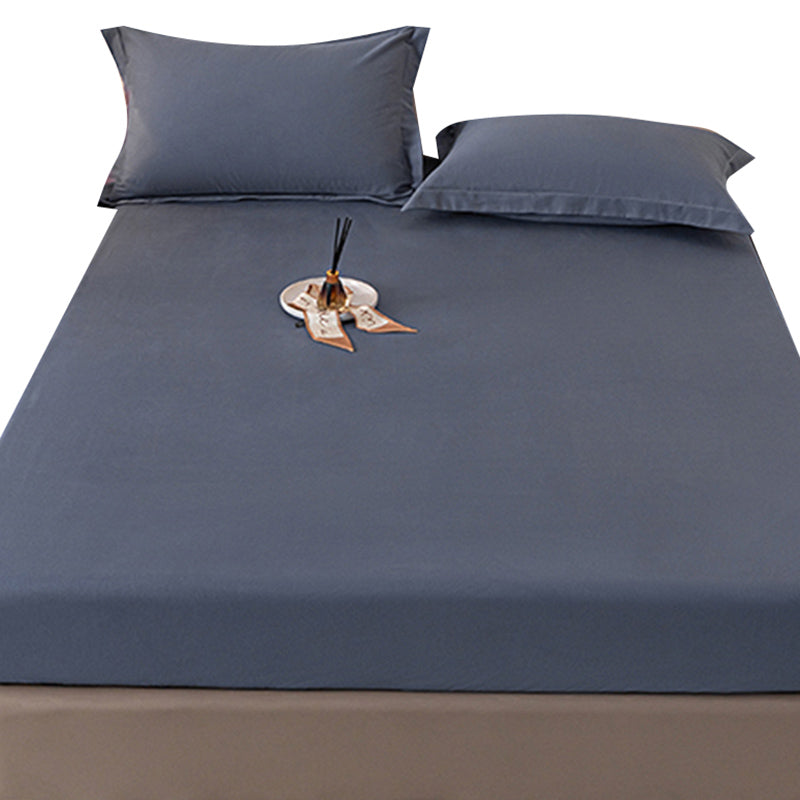 Modern Bed Sheet Solid Color Fitted Non-pilling Bed Sheet Set