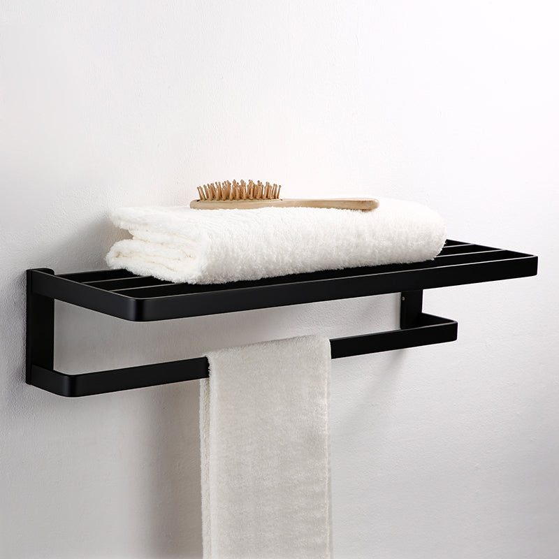 Black Bathroom Accessories Hardware Set with Towel Bar and Bath Shelf
