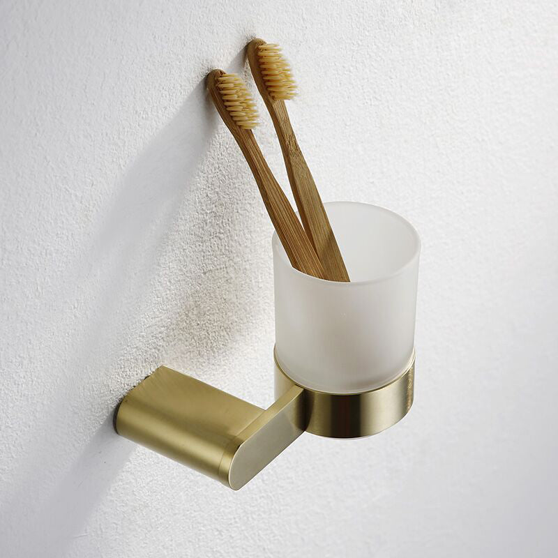 Brushed Brass Metal Bathroom Accessory As Individual Or As a Set