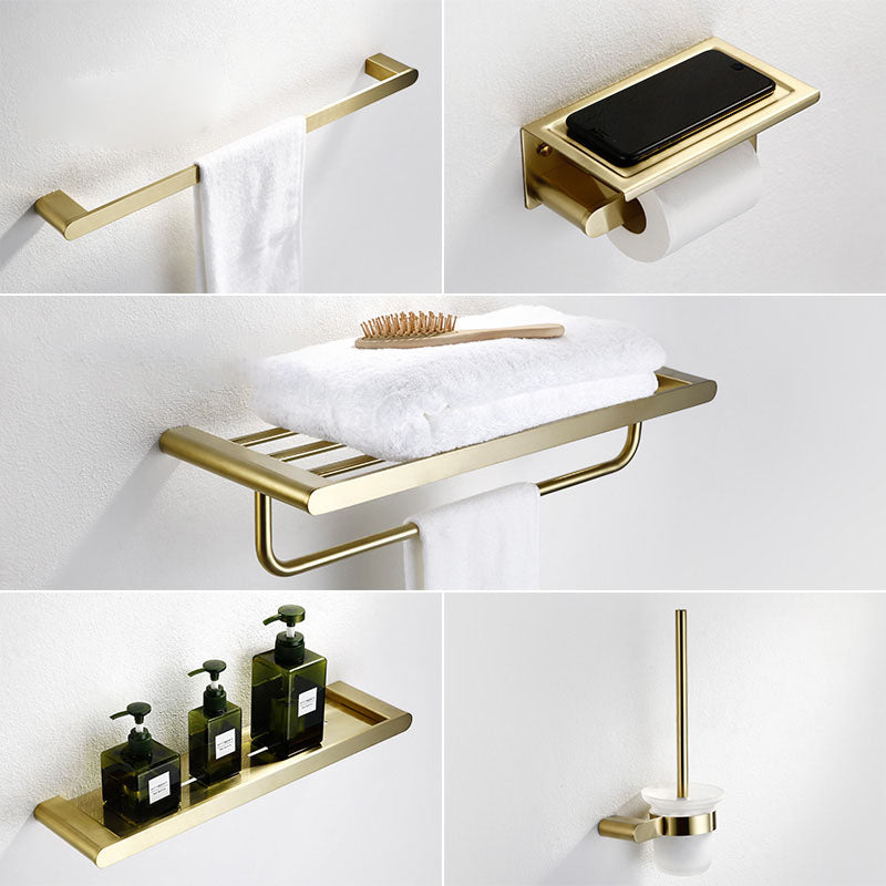 Brushed Brass Metal Bathroom Accessory As Individual Or As a Set