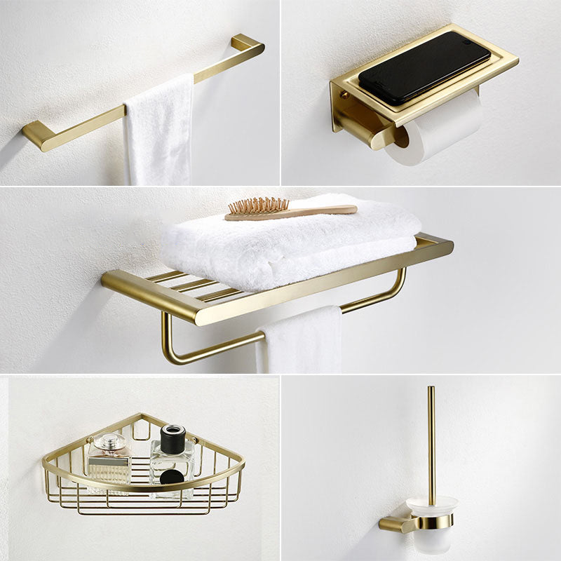 Brushed Brass Metal Bathroom Accessory As Individual Or As a Set