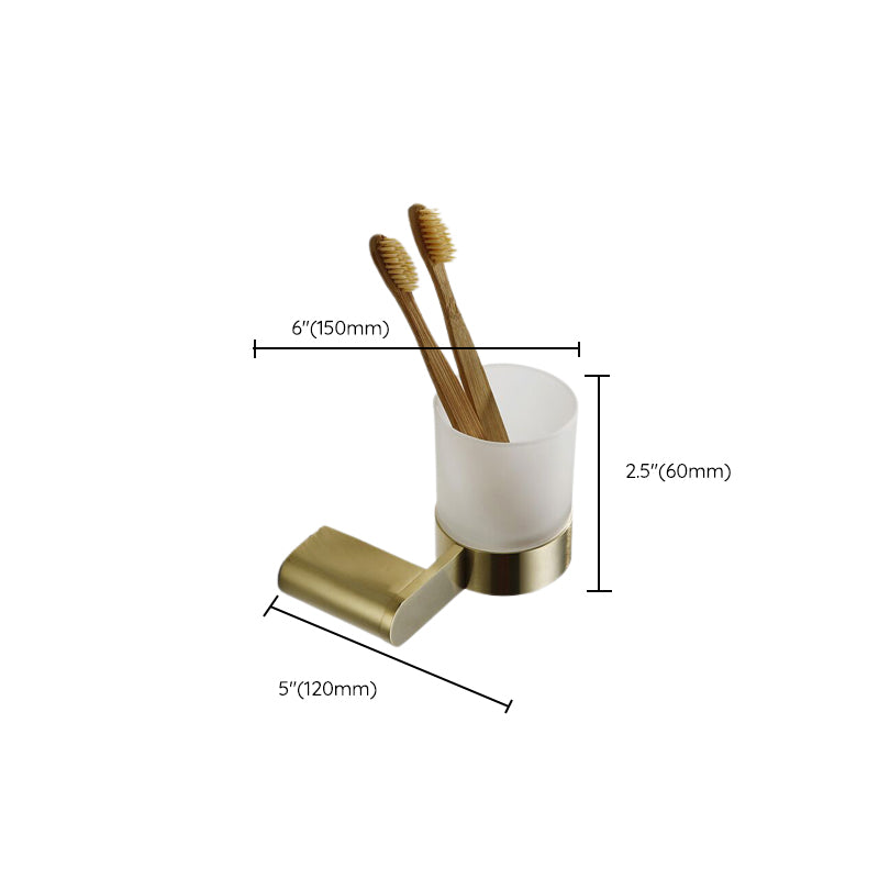 Brushed Brass Metal Bathroom Accessory As Individual Or As a Set