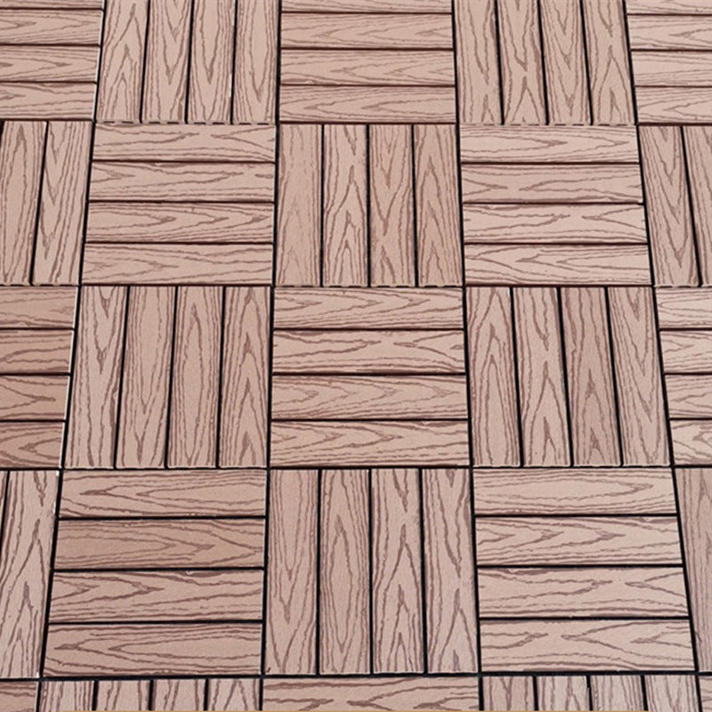 12" X 12" Deck/Patio Flooring Tiles 4-Slat Square for Outdoor Patio Tiles