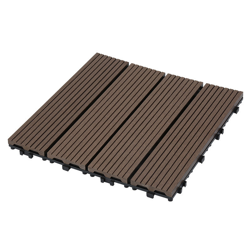 12" X 12" Deck/Patio Flooring Tiles 4-Slat Square for Outdoor Patio Tiles