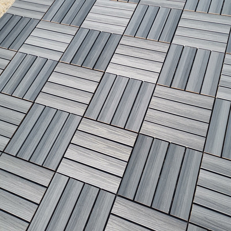 12" X 12" Deck/Patio Flooring Tiles 4-Slat Square for Outdoor Patio Tiles