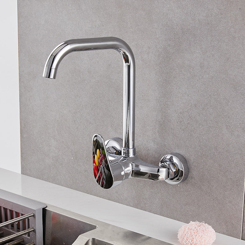 Modern Kitchen Tub Faucet Knob Two Handle Wall Mounted Faucet