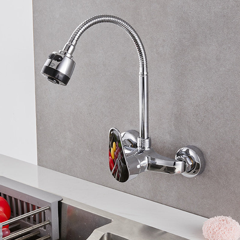 Modern Kitchen Tub Faucet Knob Two Handle Wall Mounted Faucet