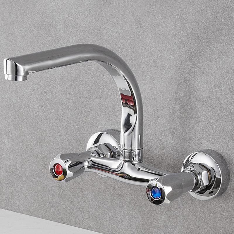 Modern Kitchen Tub Faucet Knob Two Handle Wall Mounted Faucet