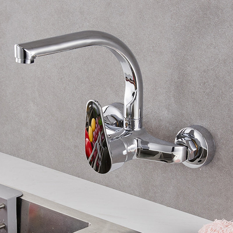 Modern Kitchen Tub Faucet Knob Two Handle Wall Mounted Faucet