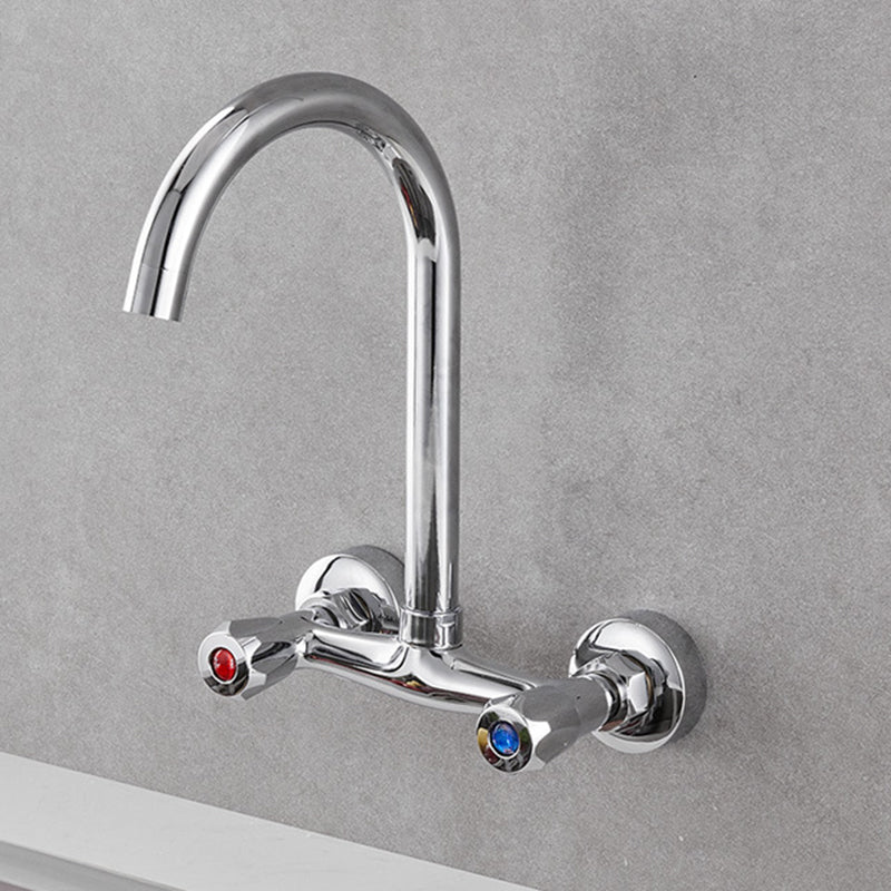 Modern Kitchen Tub Faucet Knob Two Handle Wall Mounted Faucet