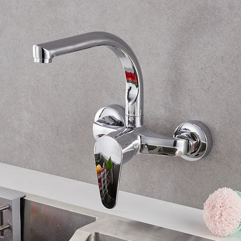 Modern Kitchen Tub Faucet Knob Two Handle Wall Mounted Faucet