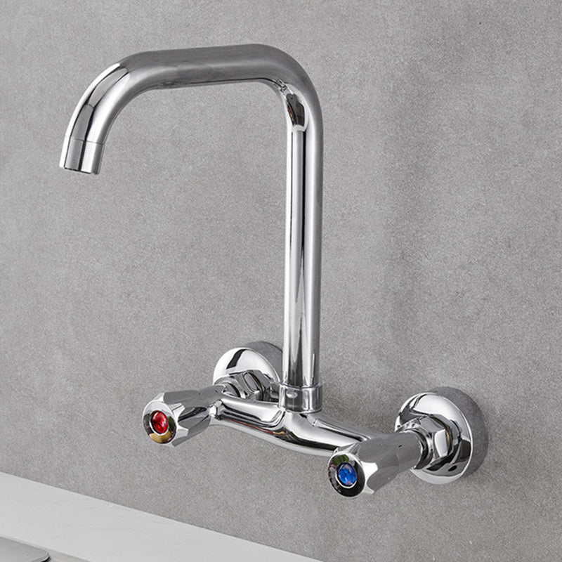 Modern Kitchen Tub Faucet Knob Two Handle Wall Mounted Faucet