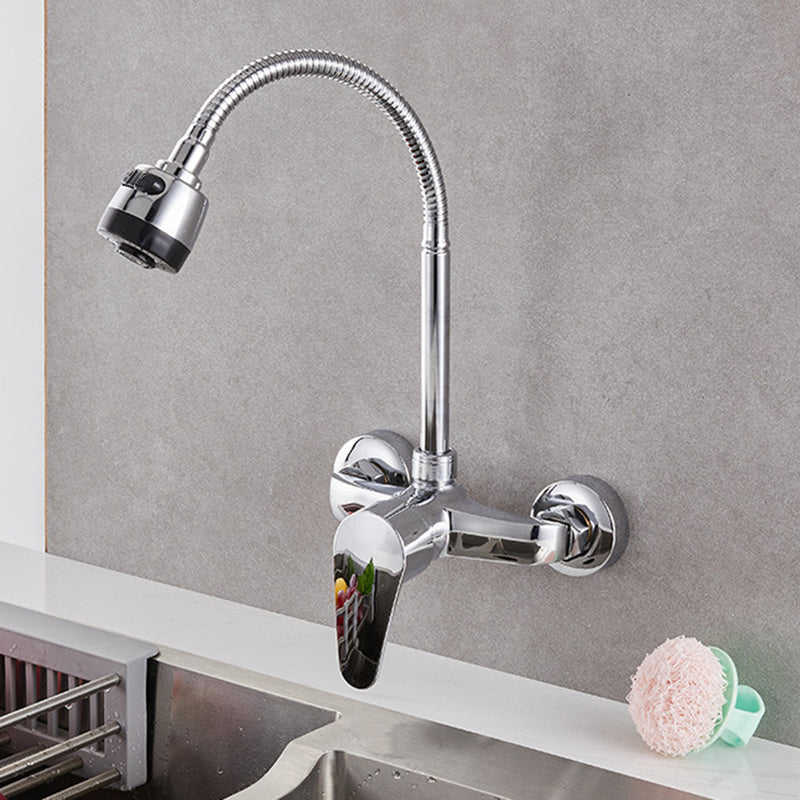 Modern Kitchen Tub Faucet Knob Two Handle Wall Mounted Faucet