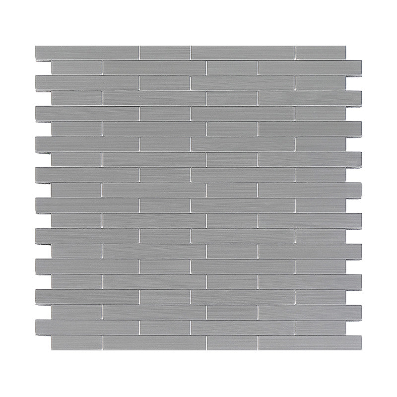 Subway Tile Wallpaper Contemporary Peel and Stick Wall Tile with Metal Look