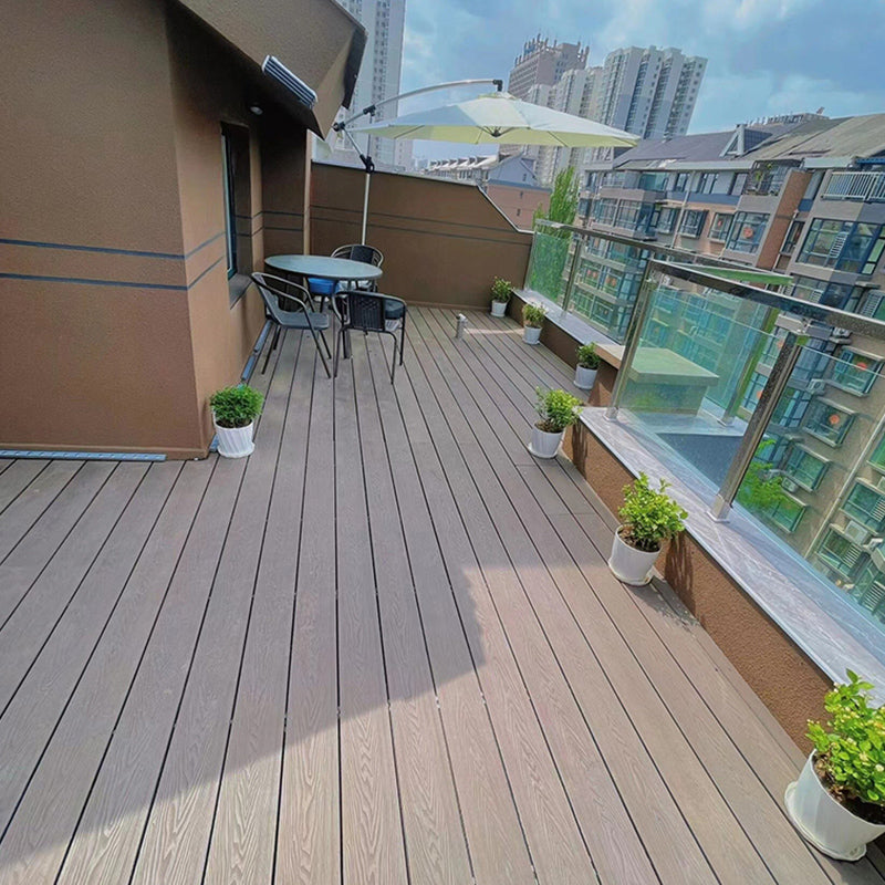 Outdoor WPC Flooring Rectangle Modern Style Nail Wood Flooring