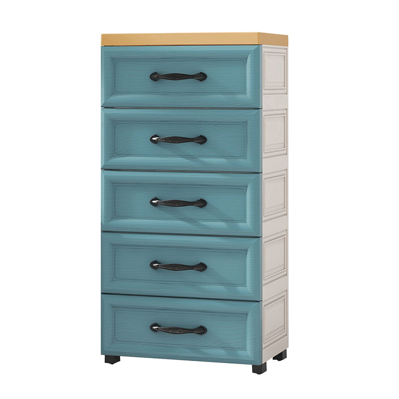 Modernism Vertical Kids Nightstand Plastic Nursery Dresser for Bedroom Home