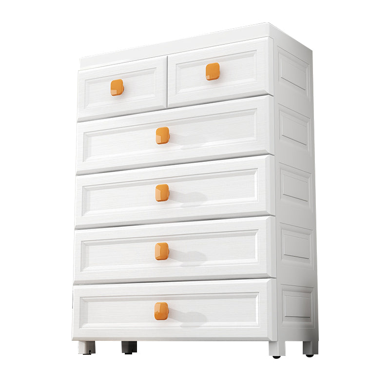 Contemporary Vertical Kids Nightstand 5/6 Drawers Dresser for Kids for Room