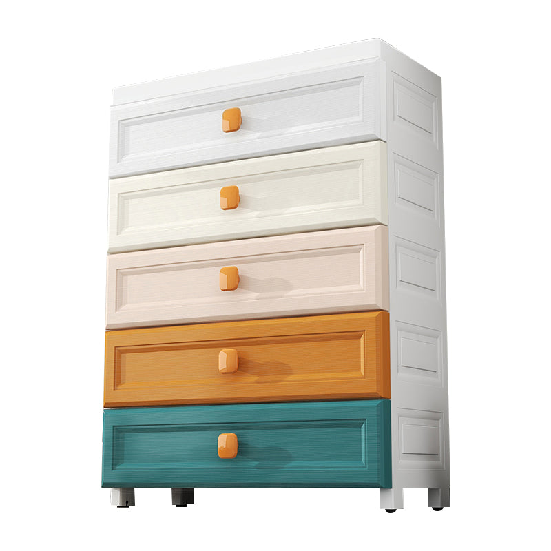 Contemporary Vertical Kids Nightstand 5/6 Drawers Dresser for Kids for Room