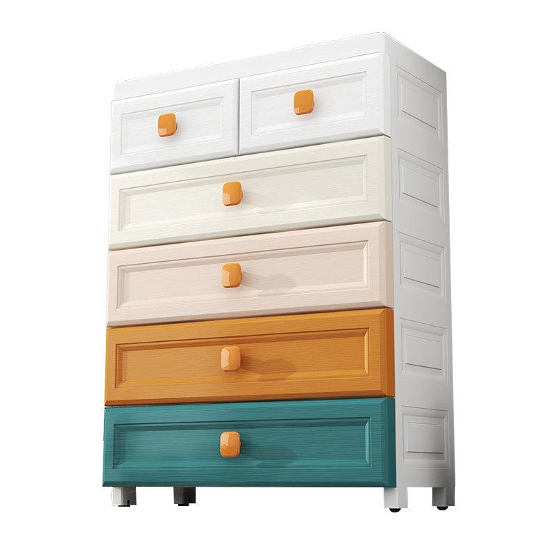 Contemporary Vertical Kids Nightstand 5/6 Drawers Dresser for Kids for Room