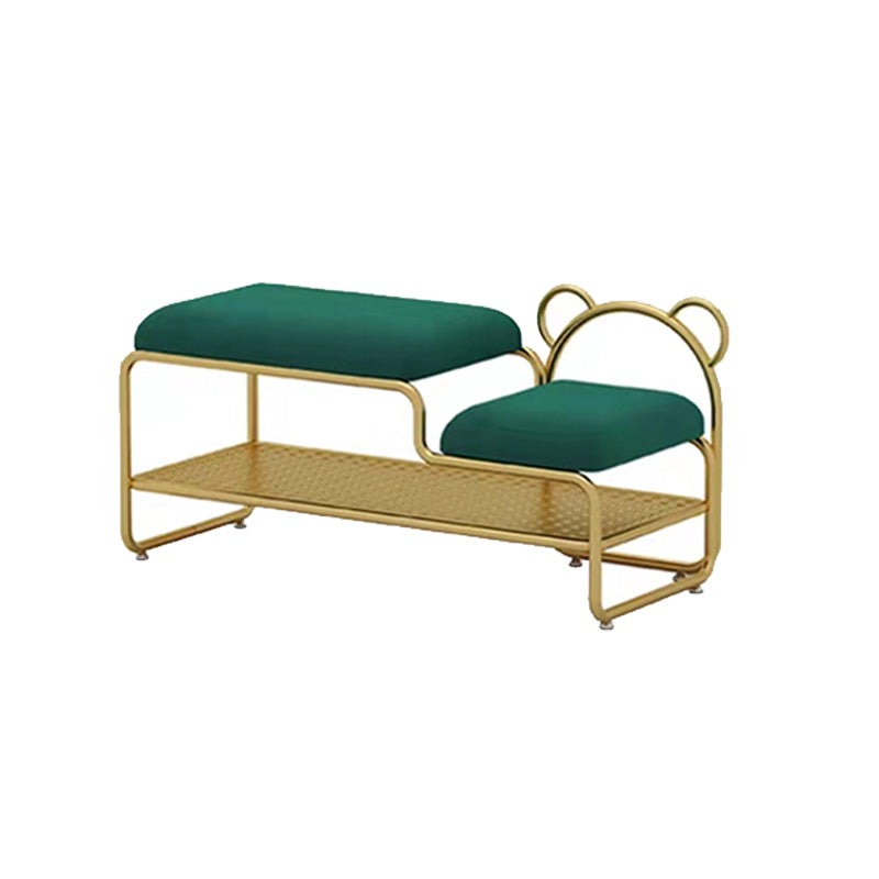 Modern Entryway Bench Cushioned Metal Seating Bench , 12.5 Inch W