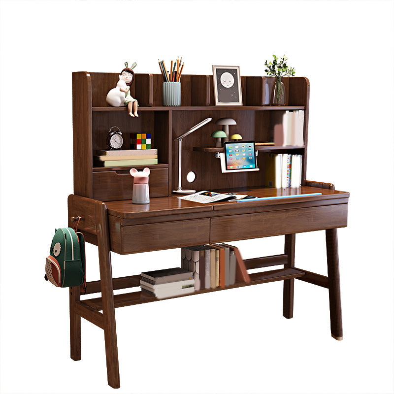 Solid Wood Kids Desk  23.62"W Child Desk Adjustable Writing Desk with Drawer