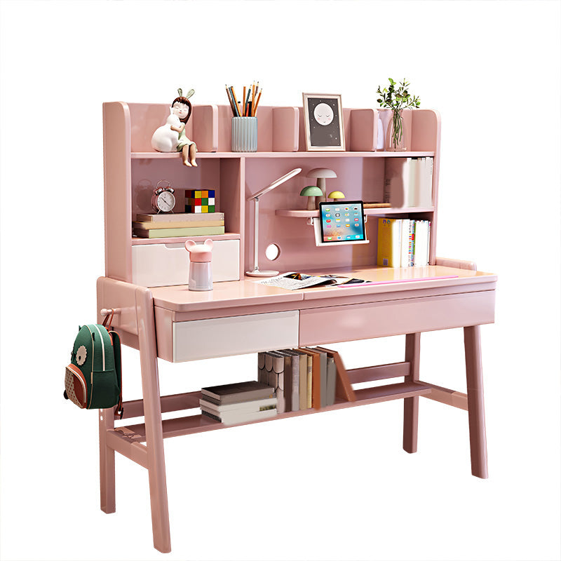 Solid Wood Kids Desk  23.62"W Child Desk Adjustable Writing Desk with Drawer