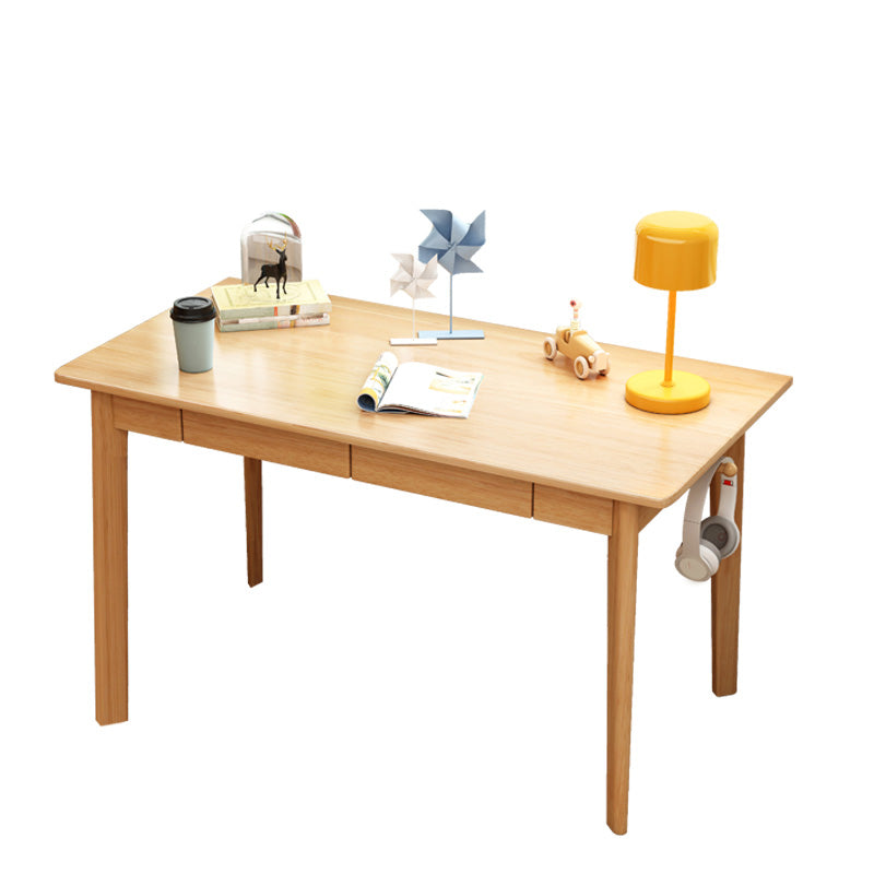 Writing Desk 29.5"H Kids Desk with Drawer Desk Solid Wood Child Desk