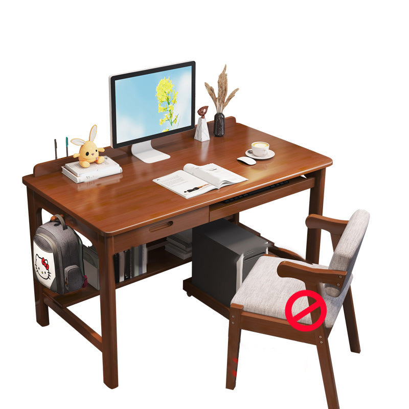 Writing Desk Kids Desk with Drawer Solid Wood Child Desk 21.7"W