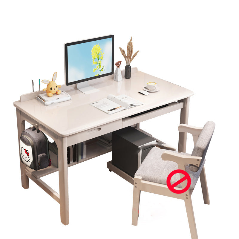 Writing Desk Kids Desk with Drawer Solid Wood Child Desk 21.7"W