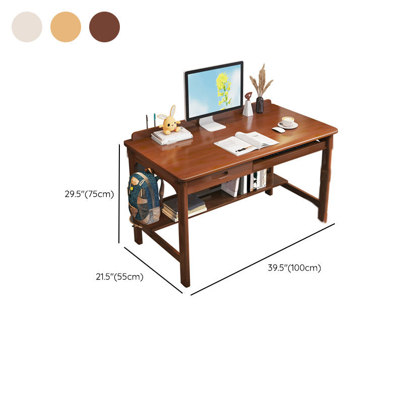 Writing Desk Kids Desk with Drawer Solid Wood Child Desk 21.7"W