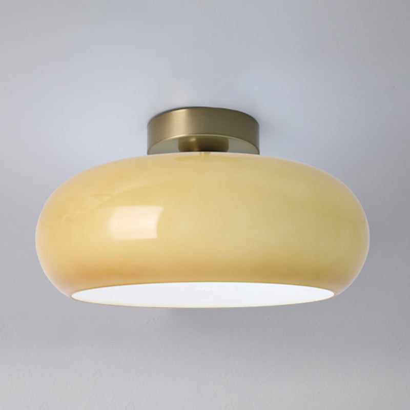 Nordic Ceiling Light Dome Flush Mount Ceiling Light Fixture with Glass Shade