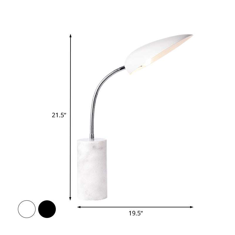 Sharp Tongue Metal Reading Book Light Modern White/Black Finish LED Table Lamp for Study Room