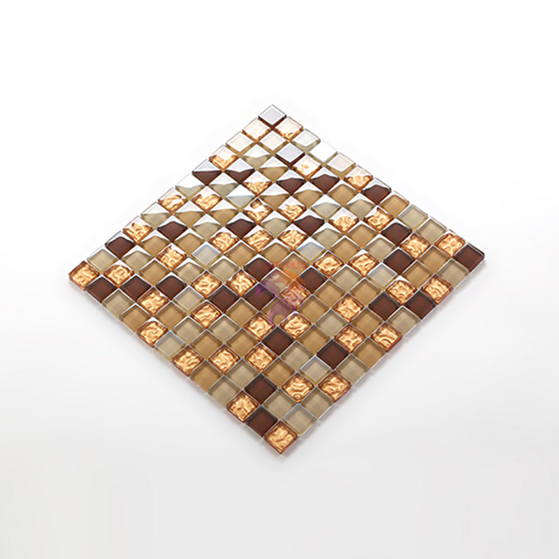 Glass Floor and Wall Tile Contemporary Square Shape Mosaic Tile