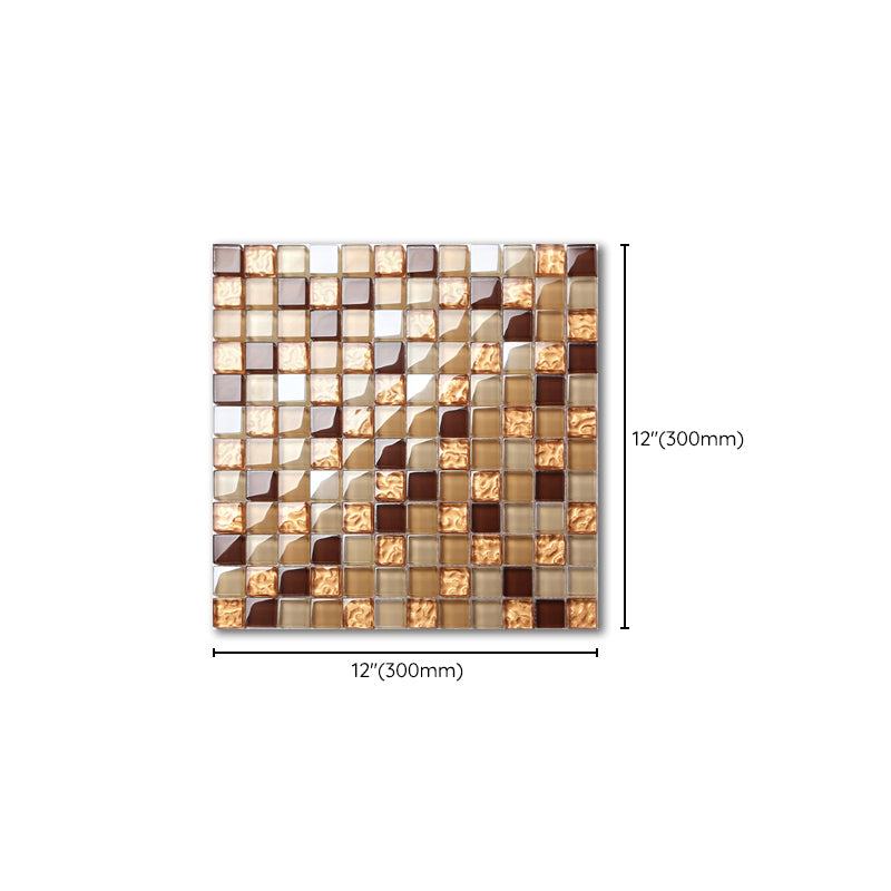 Glass Floor and Wall Tile Contemporary Square Shape Mosaic Tile