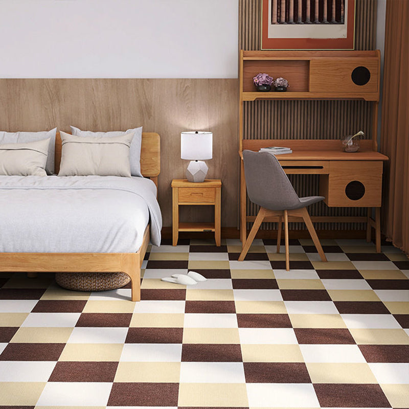 Home Carpet Tiles Color Block Stain Resistant Level Loop Carpet Tiles