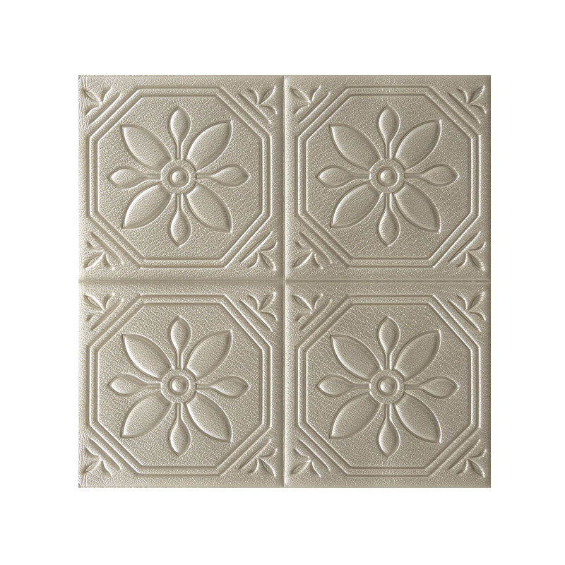 Modern Wall Panel Floral 3D Print Peel and Stick Waterproof Wall Panels