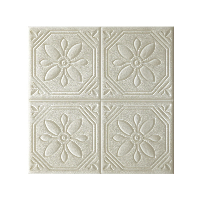 Modern Wall Panel Floral 3D Print Peel and Stick Waterproof Wall Panels