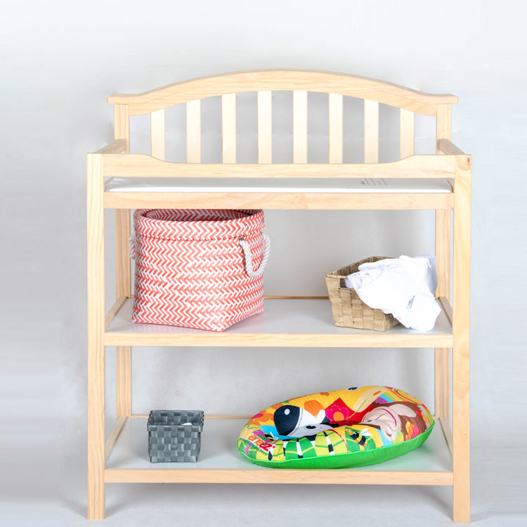 Shelf Baby Changing Table with Storage Arch Top Changing Table