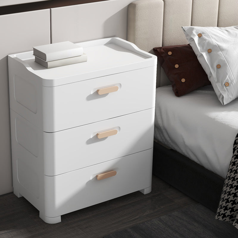 Scandinavian Kids Nightstand White Chest (Vertical) Dresser for Kids